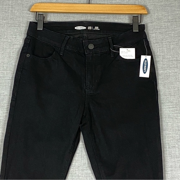 Old Navy NEW Super Skinny Mid Rise Black Jeans Size 4 - Picture 4 of 11